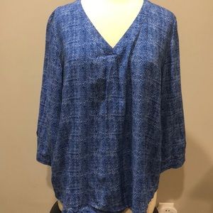 Cynthia Rowley Blue Blouse Sz L